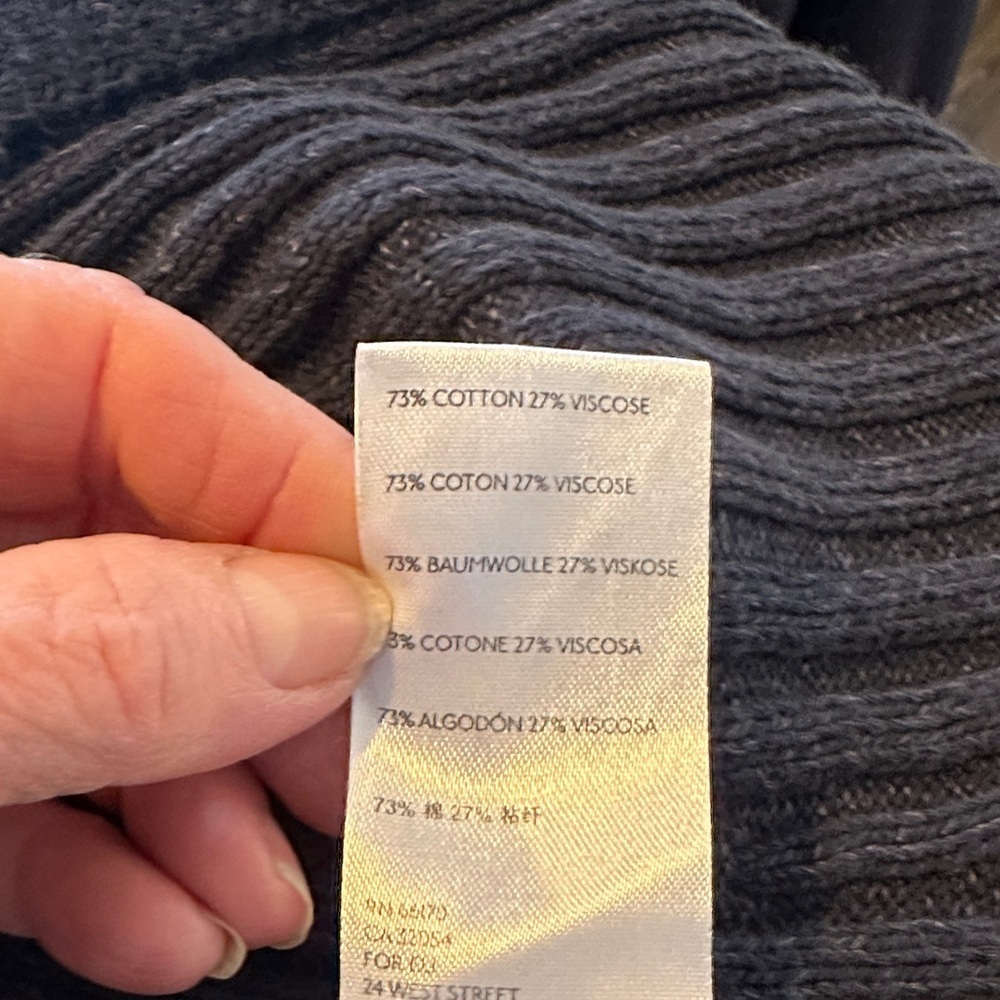 Free People Better Days Grayed Blue Elegant Ribbed Knit Maxi Skirt / Deep Slit - Picture 10 of 11